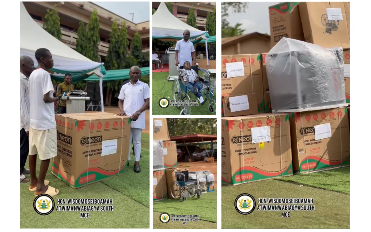 Donation of Equipment and Financial Support to Persons with Disabilities in the Atwima Nwabiagya Municipal Assembly